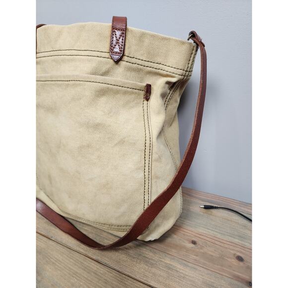 Madewell Distressed Canvas Tote Bag 12" - Picture 3 of 13